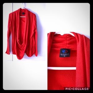 Red Cardigan sz XL